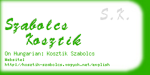 szabolcs kosztik business card